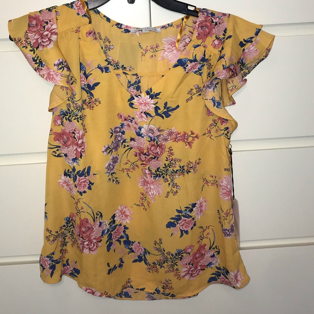 NWT Floral Chiffon Shirt